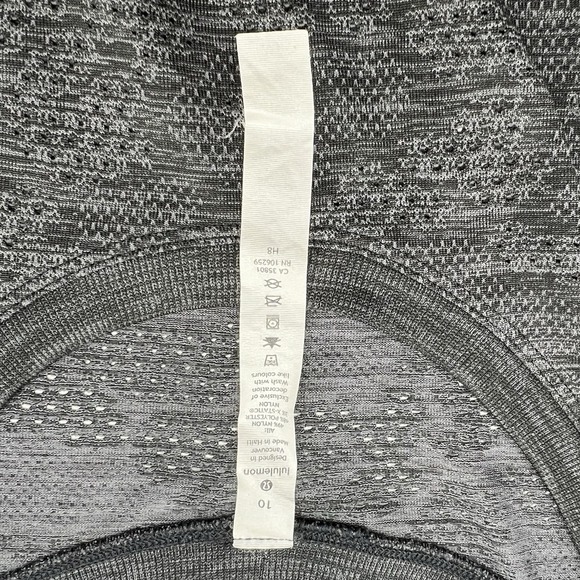 Lululemon Women Grey T-Shirt Size 10 - Picture 3 of 5